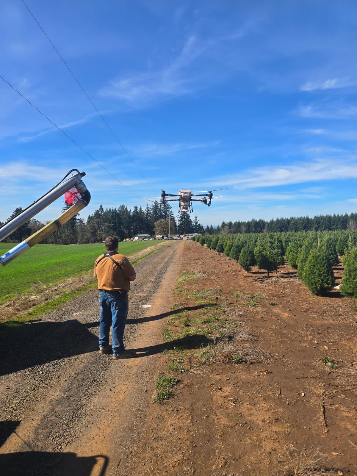 Professional drone operator in the field